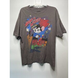 Mighty Mouse Crewneck T Shirt Adult XL Distressed Grey